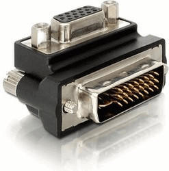 DeLock Adapter VGA Buchse > DVI 29pin Stecker rechts gewinkelt (65172)