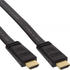InLine HDMI 1.4 Flachkabel, mit Ethernet, schwarz/gold