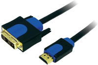 LogiLink DVI / HDMI Adapterkabel DVI-D 18+1pol. Stecker, HDMI-A Stecker 1.00 m