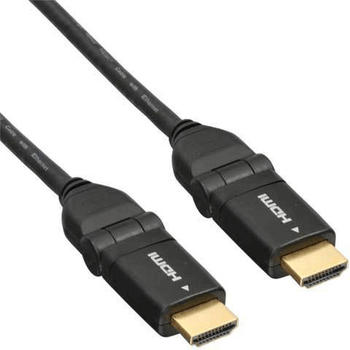 InLine 17001W High Speed HDMI Kabel mit Ethernet, flexible Winkelstecker (1,0m)