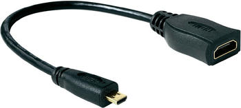 DeLock 65391 High Speed HDMI Adapterkabel, Ethernet Micro D St/A Bu (0,2m)
