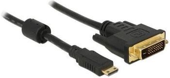 DeLock Videokabel - Dual Link - HDMI / DVI - 32 AWG - DVI-D (M) - Mini-HDMI, 19-polig (M) - 1,0m - Schwarz (83582)