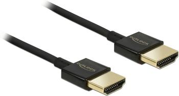 DeLock Slim Premium - 36 AWG - HDMI, 19-polig (M) - HDMI, 19-polig (M) - 1,0m - Dreifachisolierung - Schwarz (84771)