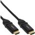 InLine 17002W HDMI Kabel,High Speed Ethernet,St/St,verg.Kontakte,sw,flexible Winkelstecker,2m