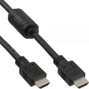 InLine 17621 HDMI Kabel, HDMI-High Speed, Stecker / Stecker, schwarz, mit Ferrit, 1m