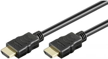 Goobay 69123 Standard HDMI Kabel mit Ethernet, Schwarz, 7.5 m