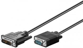 Goobay 50989 DVI-I/VGA FullHD Kabel, Schwarz, 1 m DVI-A-Stecker