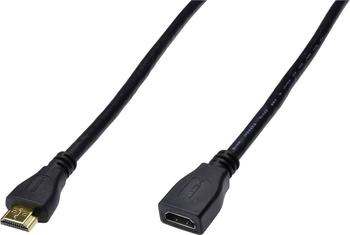 Digitus HDMI Anschlusskabel [1x HDMI-Stecker - 1x HDMI-Buchse C mini] 3 m Schwarz