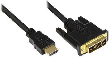 Good Connections HDMI Anschlusskabel A St. zu DVI-D St. 24K vergoldet schwarz 1m