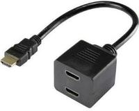 Renkforce RF-4212177 HDMI Y-Adapter [1x HDMI-Stecker - 2x HDMI-Buchse] Schwarz