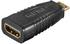 Goobay 68841 HDMI-Adapter, HDMI Standard-Buchse (Typ A), Schwarz