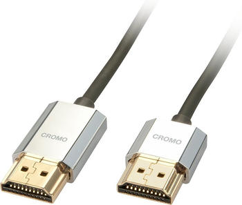 Lindy 41671 CROMO Slim High-Speed-HDMI-Kabel mit Ethernet, Typ A/A (1,0m)