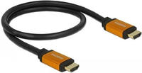 Delock HDMI Anschlusskabel HDMI-A Stecker 0.5 m Schwarz, Gold 85726 dreifach