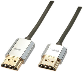 Lindy 41675 CROMO Slim High-Speed-HDMI-Kabel mit Ethernet, Typ A/A (3,0m)