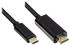 Good Connections Adapterkabel - USB-C Stecker an HDMI 2.0 Stecker - 4K / UHD @60Hz - KUPFERLEITER - 1 m - schwarz