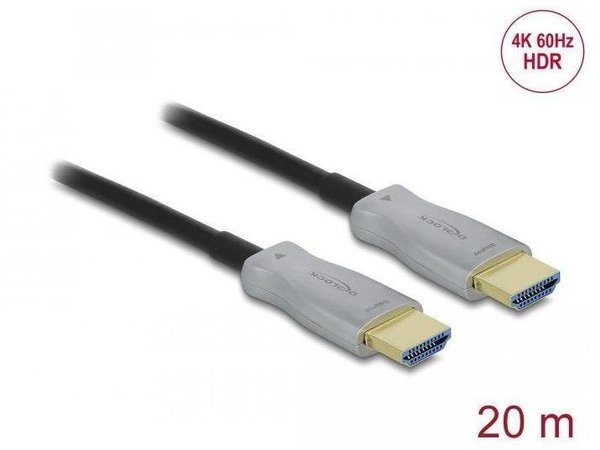DeLock 85015 High Speed HDMI männlich zu 20 m Glasfaser Schwarz 4 ~D~
