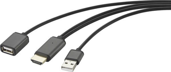 Renkforce RF-4700672 USB / HDMI Adapterkabel Schwarz mit Streaming-Funktion 2...