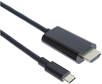 PremiumCord USB-C zu HDMI Adapterkabel 2m USB 3.2 Typ C Stecker auf HDMI Stecker Auflösung 4K 2160p 60Hz FULL HD 1080p HDCP Farbe: Schwarz Länge: 2m