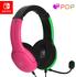 PDP Nintendo Switch LVL40 Wired Stereo Gaming Headset Pink/Green