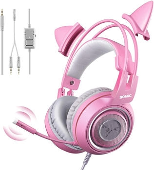 SOMIC G951S Stereo Gaming Headset pink