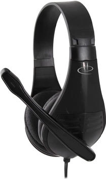 Esperanza Mento - Headset - volles Kabel - 3,5 mm Klinkenstecker (Kabelgebunden), Office Headset, Schwarz