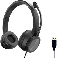 CONCEPTRONIC Headset Stereo USB-A/Mikro/Bedien./ANC 2.00m sw Eingabe / Ausgabe