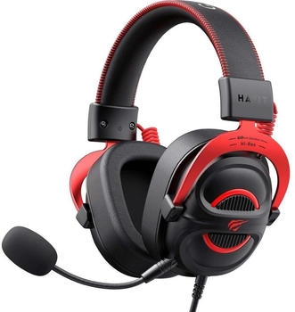 Havit H2002E Kopfhörer Kabelgebunden Kopfband Gaming (Kabelgebunden), Gaming Headset, Schwarz, Rot