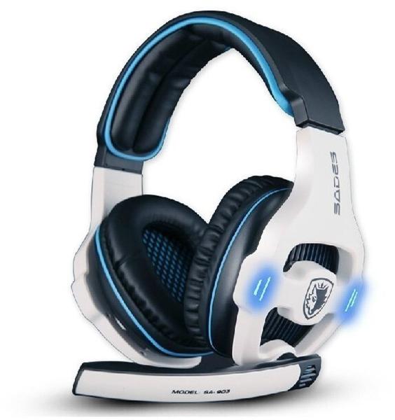 SADES SA-903 7.1 Stereo Gaming Headset weiß/blau