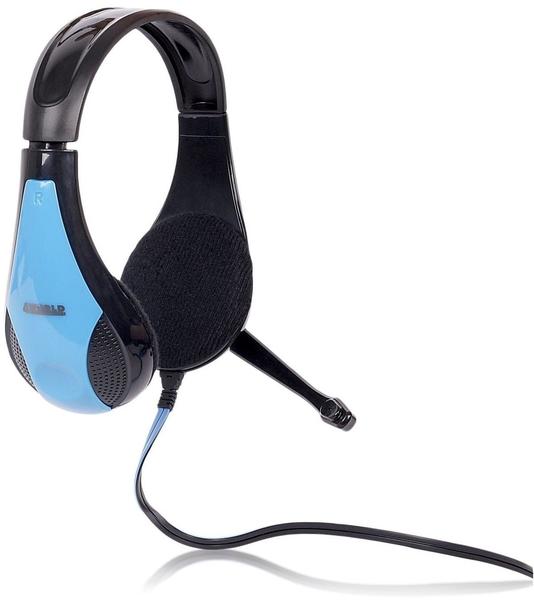 4World 09959 Stereo Headset schwarz/blau