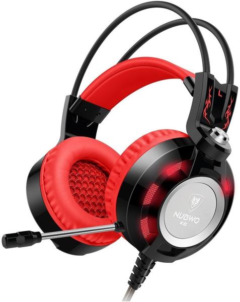 Nubwo K6 Stereo Gaming Headset schwarz/rot