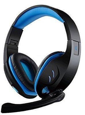 BlueBeach SY968 Virtuelle 7.1 Surround Sound USB Stereo Gaming Kopfhörer Stirnband LED Beleuchtung Über-Ohr mit mikrofon für PC Computerspiel mit Geräuschunterdrückung und Volume