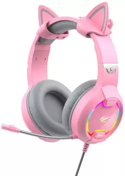 Havit H2233d Cat Ear RGB rosa