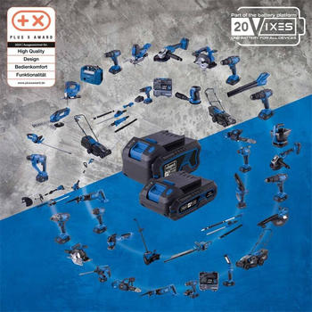 Scheppach Akku-Heckenschere C-HT570-X | 510 mm Schnittl&auml;nge | Ast&radic;&ograve; 16mm | 2400 Schnitten pro Minute | 560 mm Schwert | 20V IXES | inkl. Schwertschutz