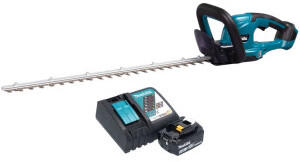 Makita DUH 607 RF Akku Heckenschere 18 V 60 cm + 1x Akku 3,0 Ah + Ladeger&auml;t