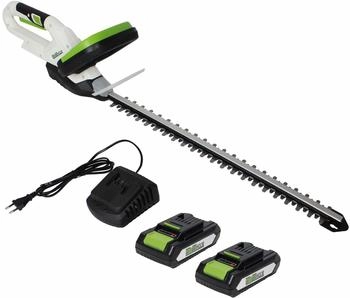 Trutzholm Akku Heckenschere 20V/2.0Ah mit 2 Akkus und Schnellladeger&auml;t Schnittl&auml;nge 520 mm
