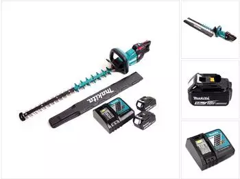 Makita DUH 751 RT Akku Heckenschere 18V 75 cm Brushless + 2x Akku 5,0Ah + Ladeger&auml;t