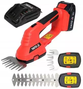 Yato Gras- und Heckenschere 18V + 2 Ah + Ladegerät