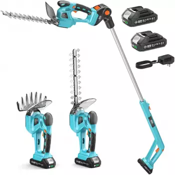 Seesii 4 in 1 Akku Teleskop Heckenschere