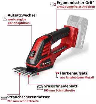 Einhell GE-CG 18/100 Li - 3 in 1-Solo – Akkukompatibilität reduziert die Gesamtinvestition