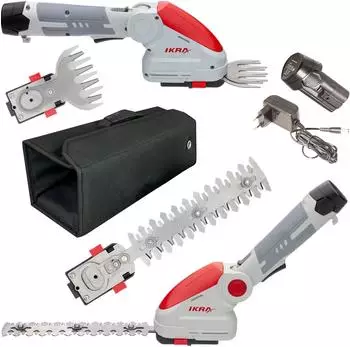 Ikra IGBS 1210 Akku Gras- & Strauchschere 2in1, 12V, 10cm/20cm (50200010-AZ)