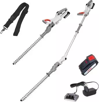Ikra Akku Teleskop Heckenschere ICPH 2050 inkl. Akku & Ladeger&auml;t & Schultergurt