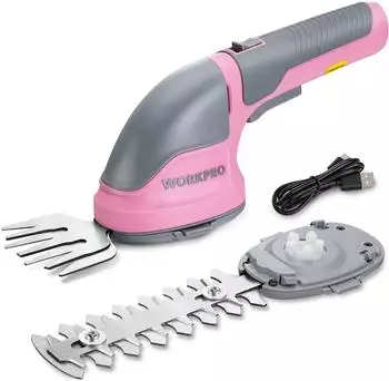 WORKPRO 2-in-1 Akku-Grasschere & Heckenschere 3,6V 2Ah, 75mm/118mm Schnittbreite (W159027)