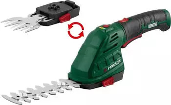 Parkside PGSA 4 D5 2-in-1 Akku-Gras- und Strauchschere 4V, 180° drehbarer Softgriff (PGSA 4 D5)