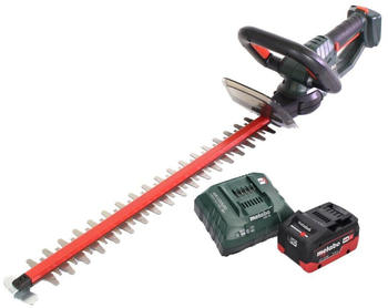 Metabo HS 18 LTX 55 Akku Heckenschere 18 V 53 cm + 1x Akku 5,5 Ah + Ladegerät