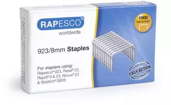 Rapesco Heftklammern 923/8mm Typ 23 verzinkt, 1000 Stück (1236)