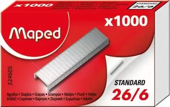 Maped Heftklammern 26/6, verzinkt, 1000 St&uuml;ck (324605)