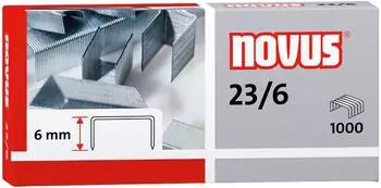 Novus Heftklammern 23/6 Stahl verzinkt, 1000 St&uuml;ck (042-0039)