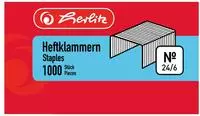 Herlitz 8760522, Herlitz Heftklammer No24/6 verzinkt 2x1000er Blister