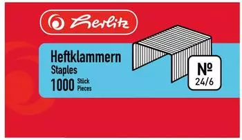 Herlitz Heftklammer No.24/6 verzinkt, 2x1000 St&uuml;ck (8760522)