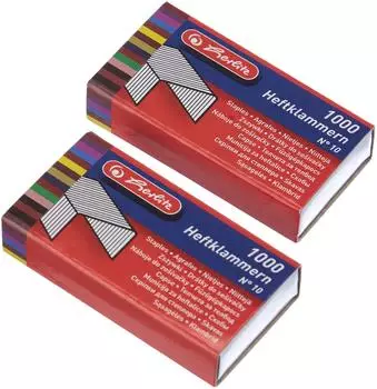 Herlitz Heftklammer No.10 verzinkt 2x1000 St&uuml;ck (8760621)